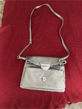 Nine West Silver-Gray Crossbody Bag